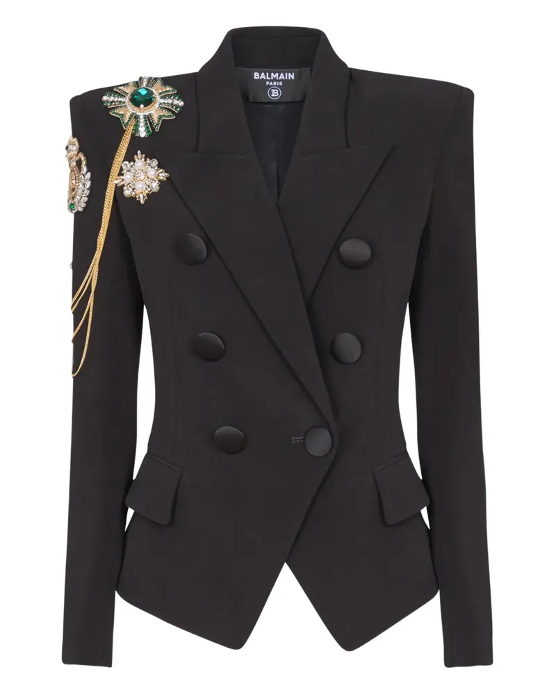 Balmain Doppelreihiger Blazer - Schwarz Schwarz