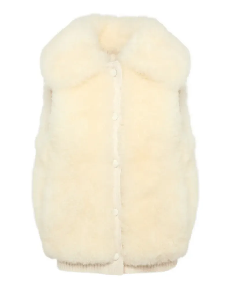 Yves Salomon Weste mit Knöpfen - Weiß Weiß