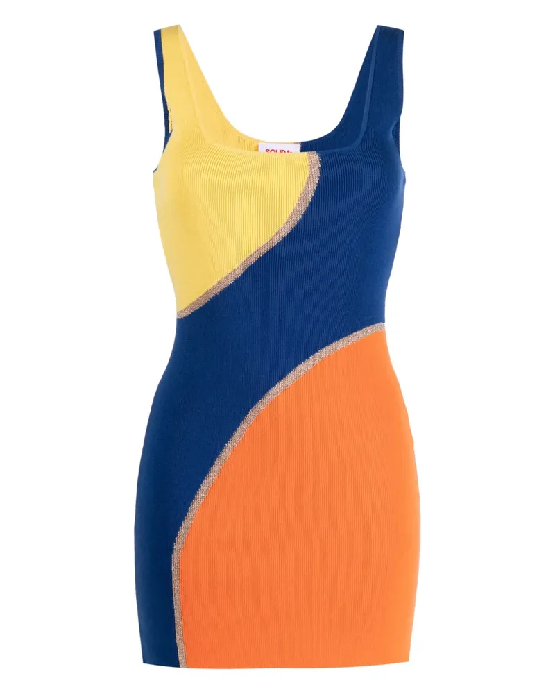 Solid and Striped Strandkleid in Colour-Block-Optik - Blau Blau