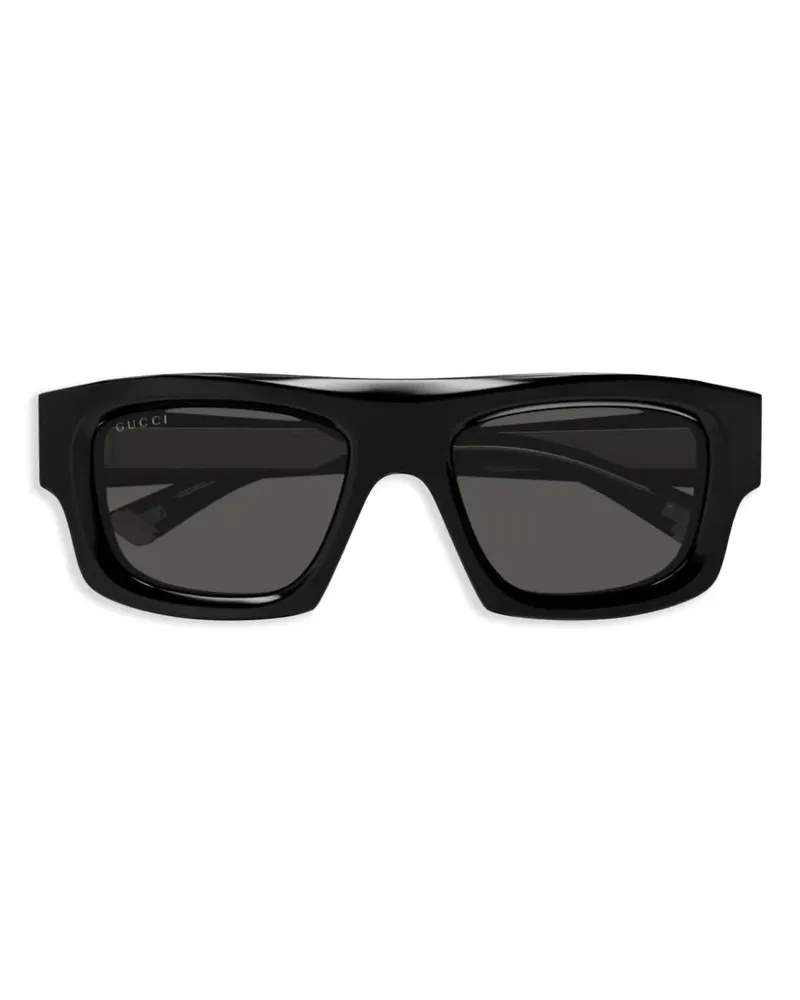Gucci Sonnenbrille mit eckigem Gestell - Schwarz Schwarz