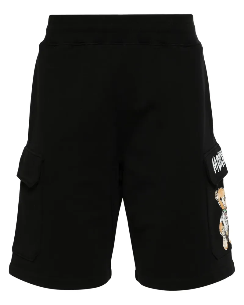 Moschino Shorts mit Teddy-Print - Schwarz Schwarz