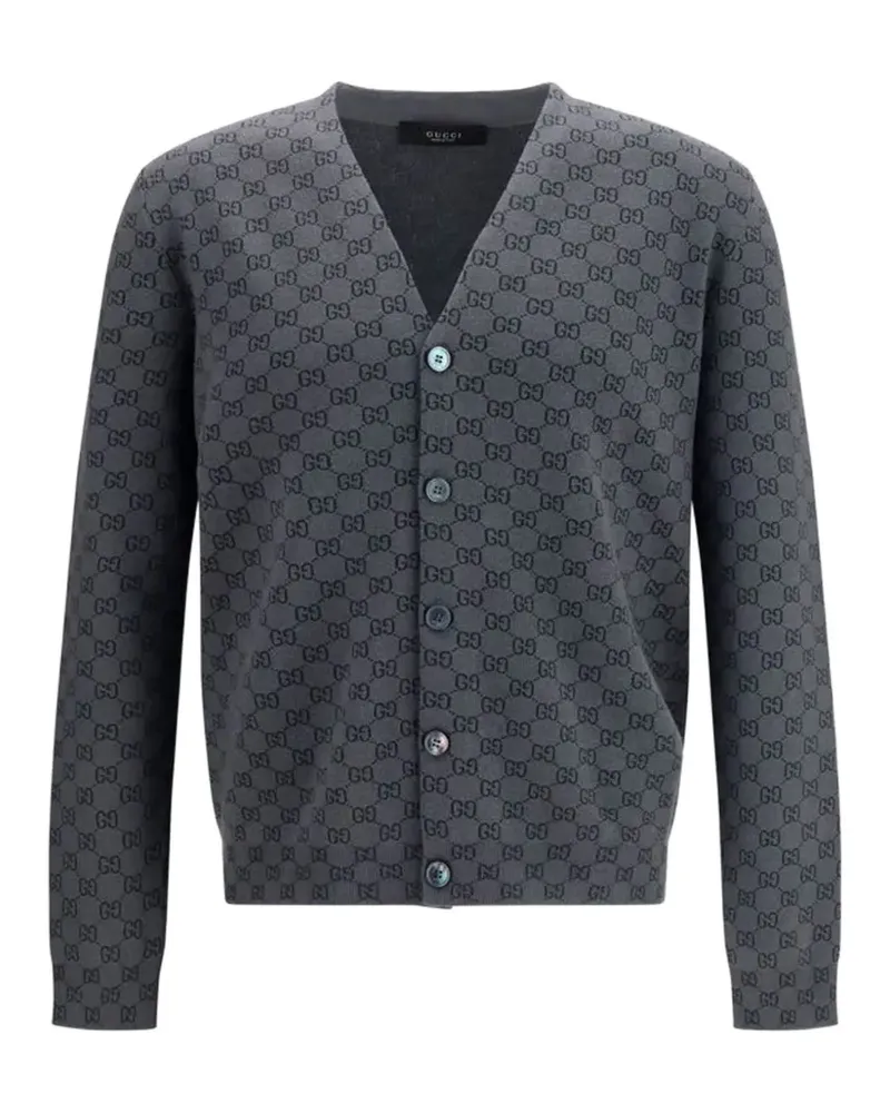 Gucci Cardigan mit Monogrammmuster - Grau Grau