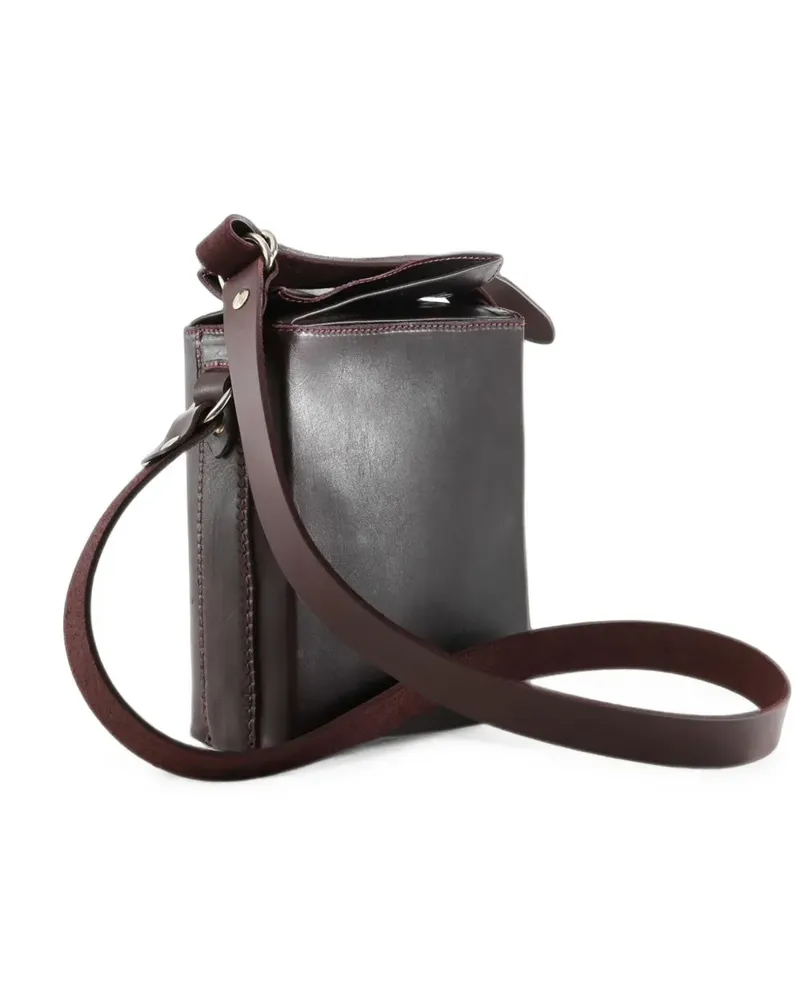 GUIDI BOX06 groppone leather cross body bag - Braun Braun