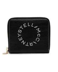 Stella McCartney Portemonnaie mit Logo-Print Schwarz