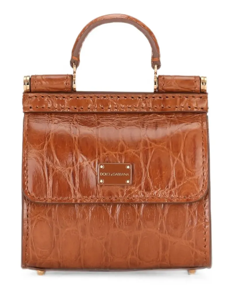 Dolce & Gabbana Mini Sicily 58 Tote Bag - Braun Braun
