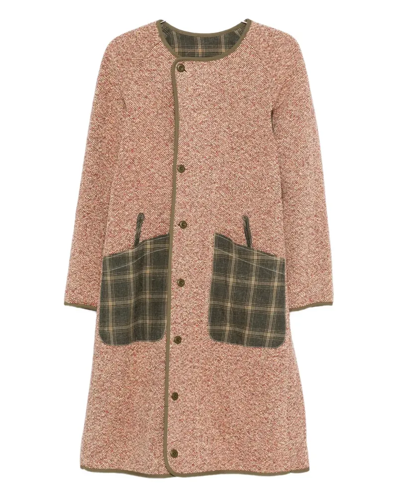 R13 raglan-sleeve reversible coat - Orange Orange