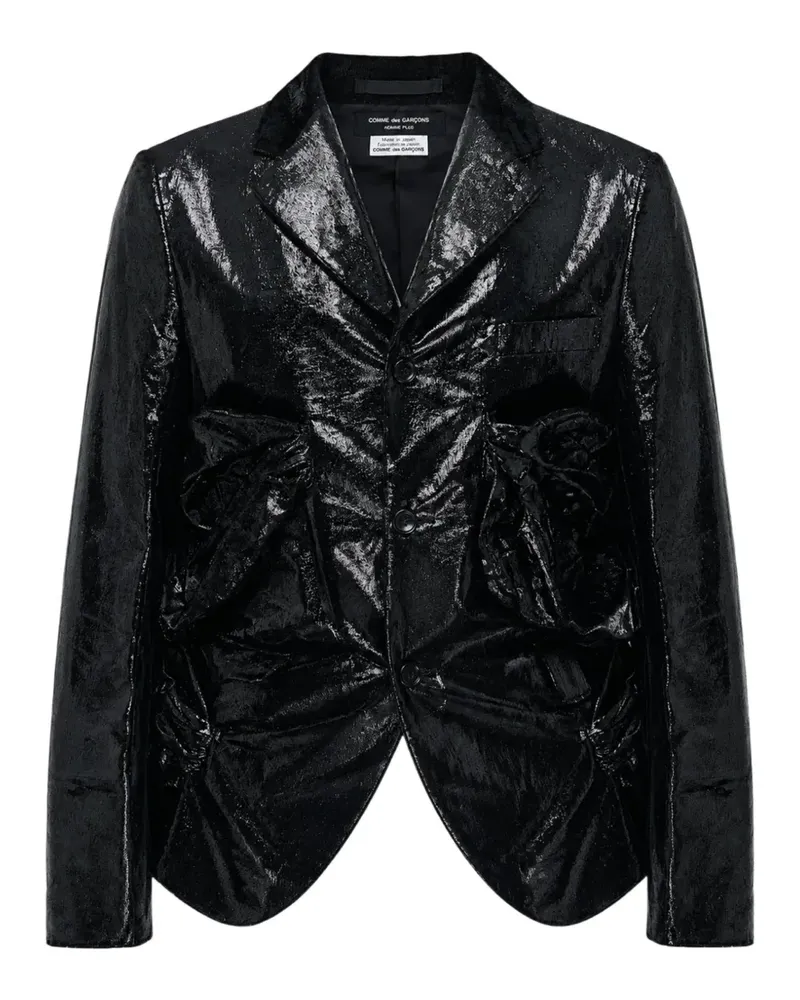 Comme des Garçons ruched-detail blazer - Schwarz Schwarz