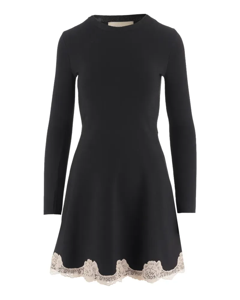 Valentino Garavani lace-trim dress - Schwarz Schwarz
