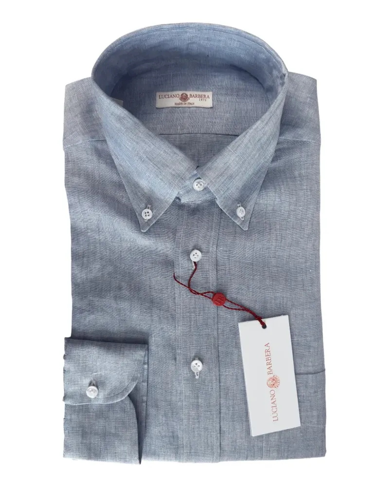 Luciano Barbera button-down collar shirt - Blau Blau