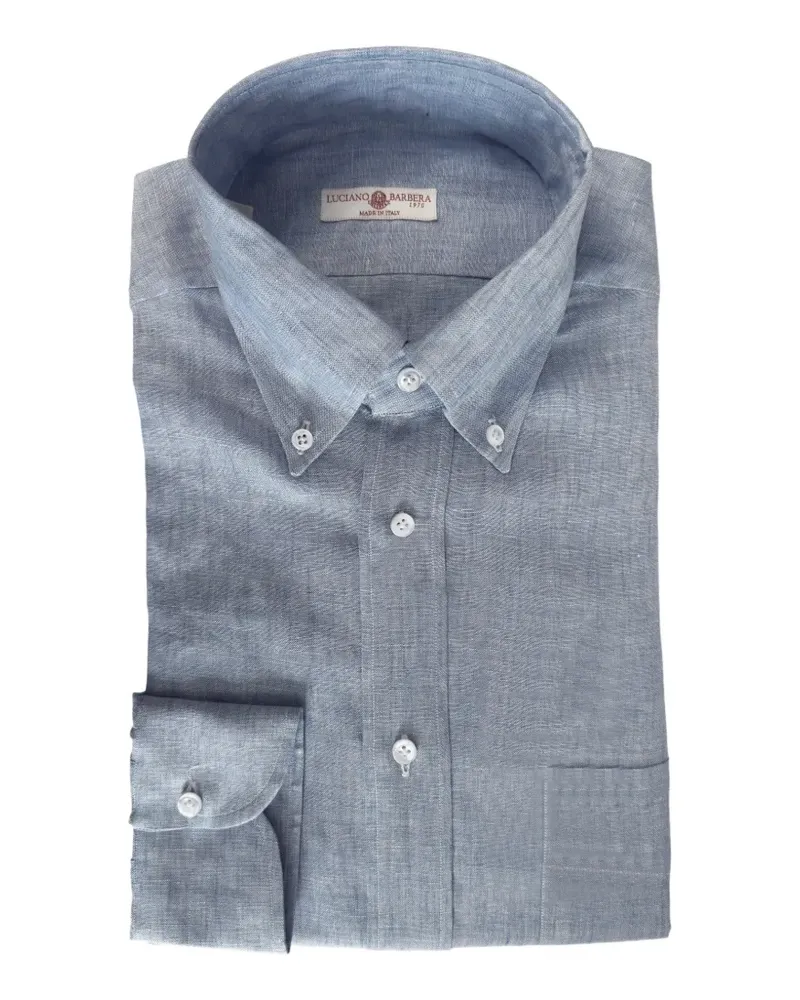 Luciano Barbera Hemd mit Button-down-Kragen - Blau Blau