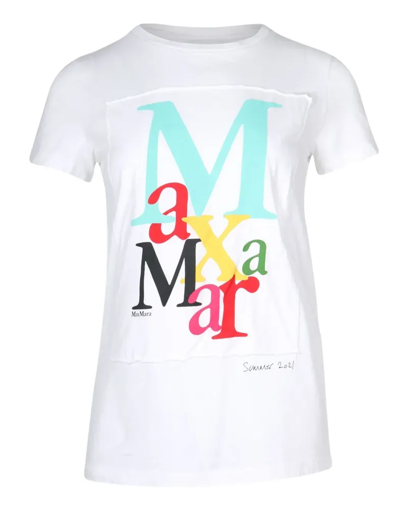 Max Mara Humor logo-print T-shirt - Weiß Weiß