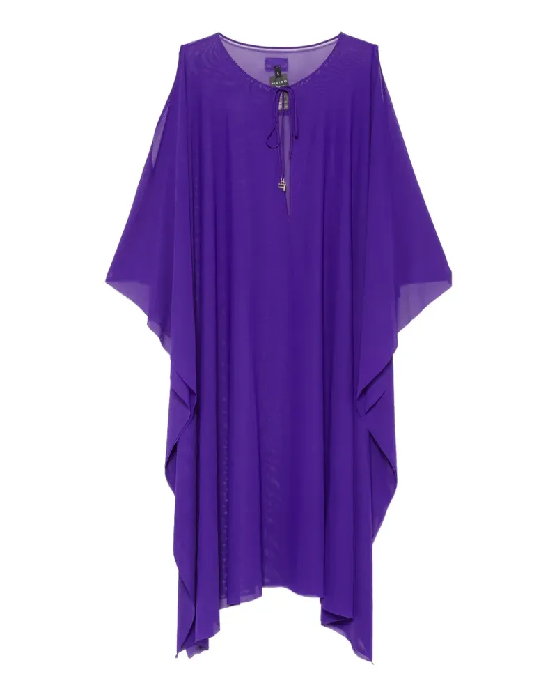 FISICO-Cristina Ferrari cold-shoulder semi-sheer dress - Violett Violett