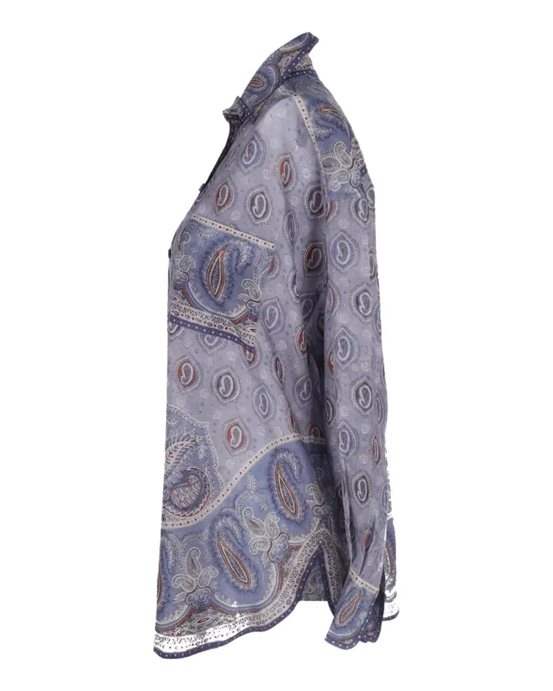 Zimmermann Vitali paisley-print shirt - Blau Blau