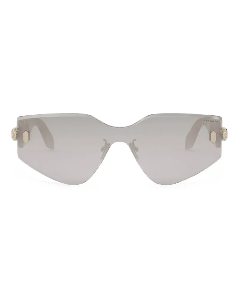 Bulgari Serpenti geometric-frame sunglasses - Nude Nude