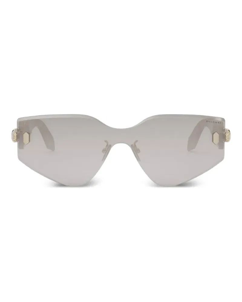Bulgari Serpenti Sonnenbrille mit geometrischem Gestell - Nude Nude