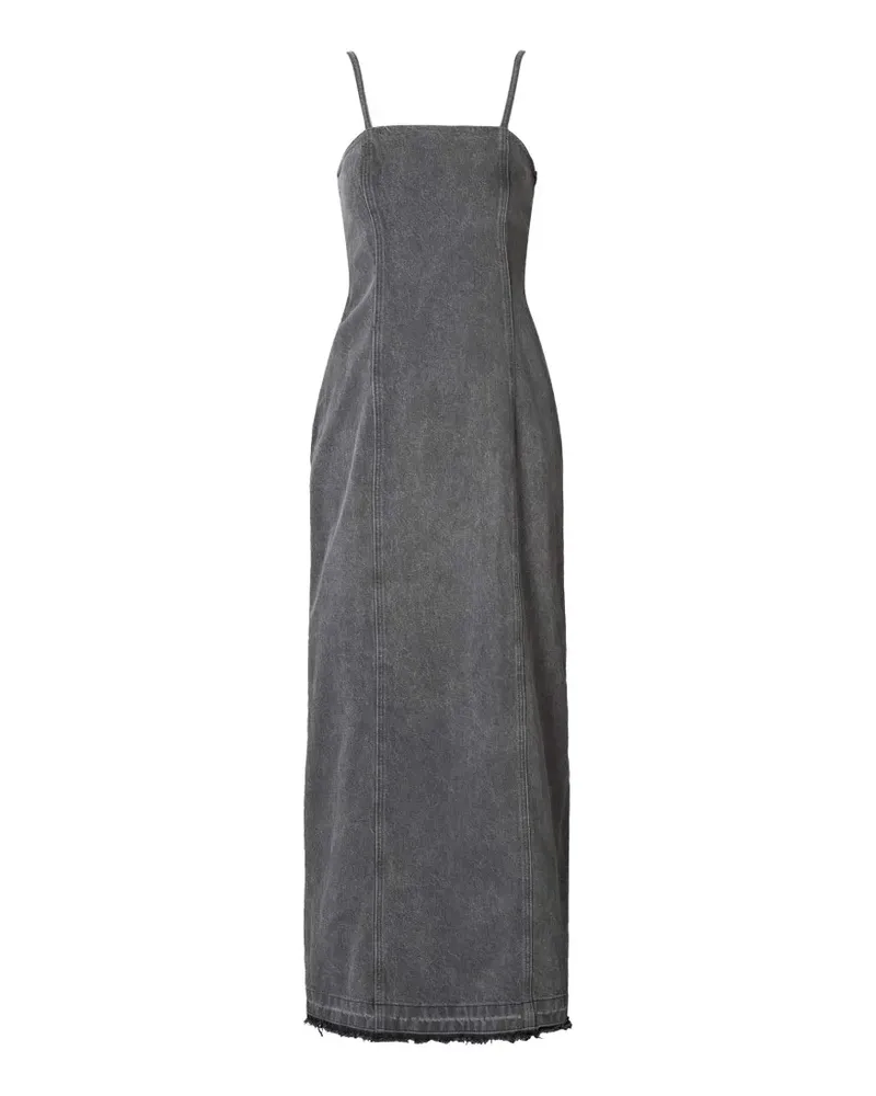 Rabens Saloner Anizette raw-cut maxi dress - Grau Grau