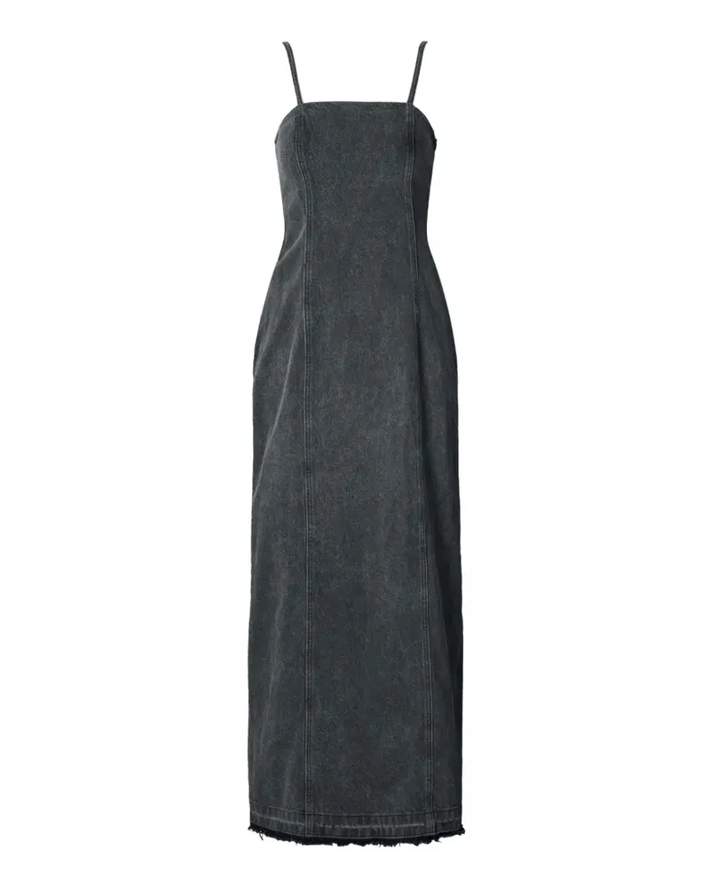 Rabens Saloner Ungesäumtes Anizette Maxikleid - Grau Grau