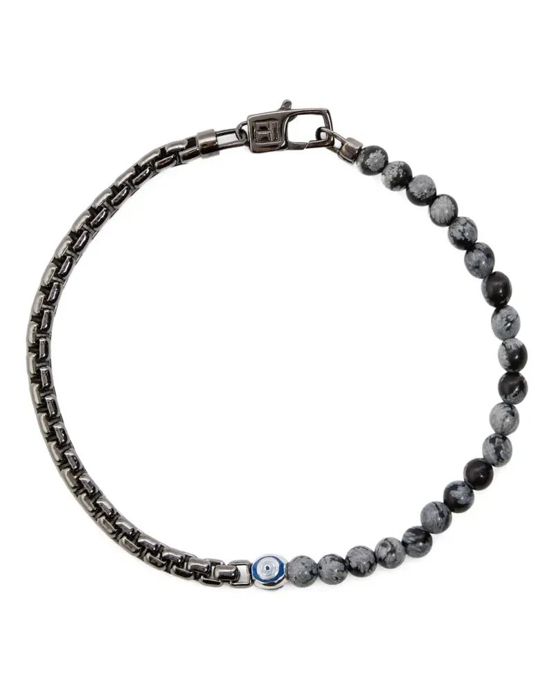 Tateossian Armband mit Perlen - Schwarz Schwarz