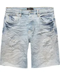 PURPLE BRAND Jeans-Shorts mit Logo-Patch Blau