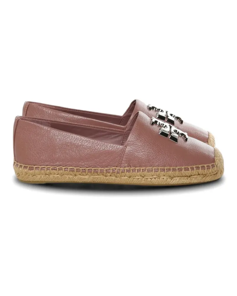 Tory Burch Eleanor logo-plaque flat espadrilles - Rosa Rosa