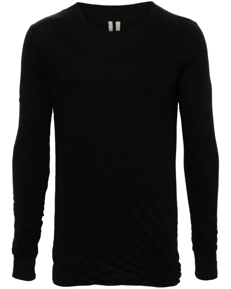 Rick Owens Double T-Shirt aus Bio-Baumwolle Schwarz