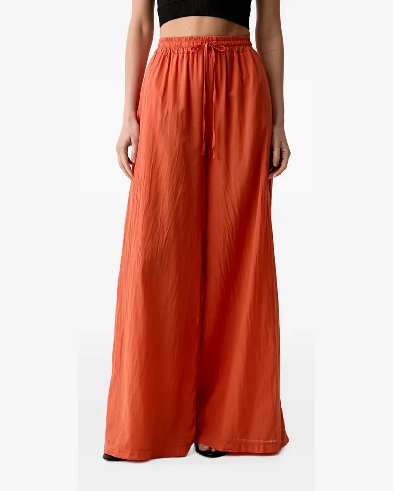 VICOLO drawstring wide-leg trousers - Orange Orange