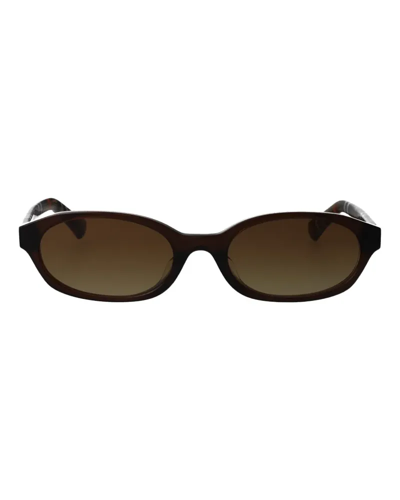 Burberry Check-pattern oval-frame sunglasses - Braun Braun