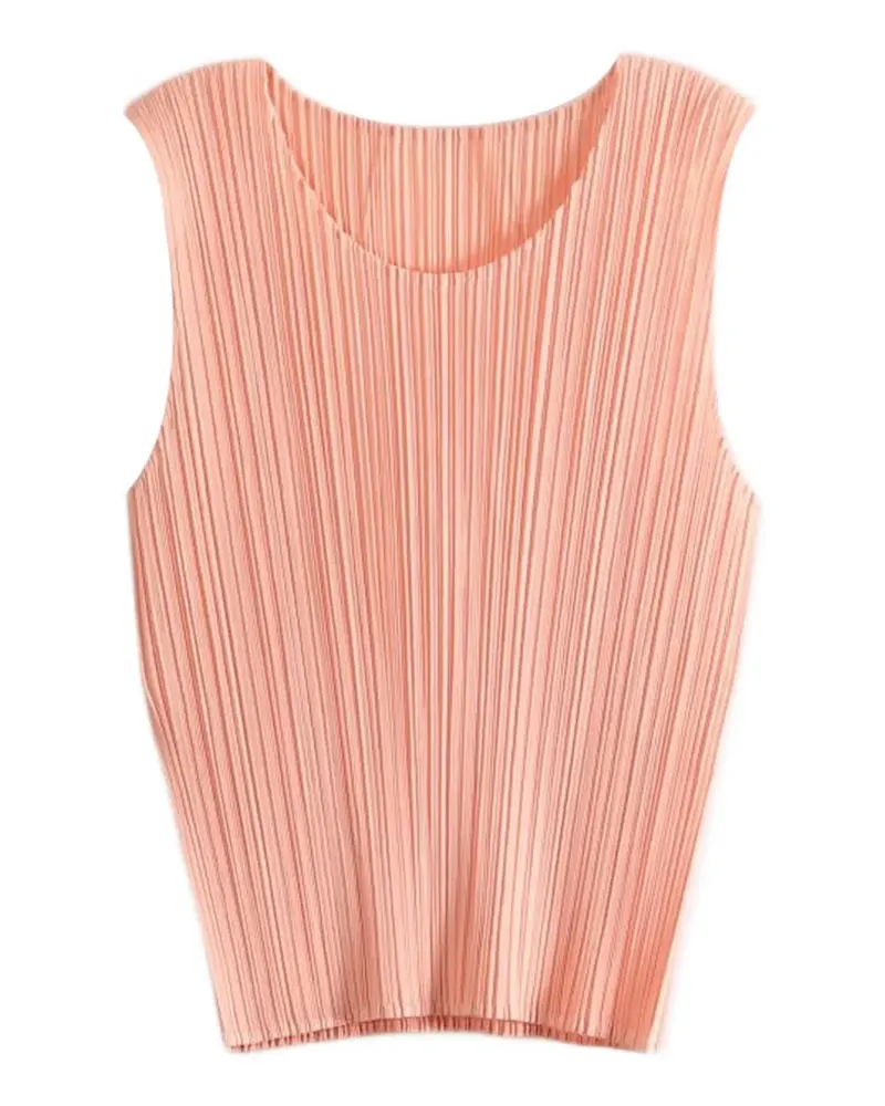 Issey Miyake Monthly Colors July pleated sleeveless top - Orange Orange
