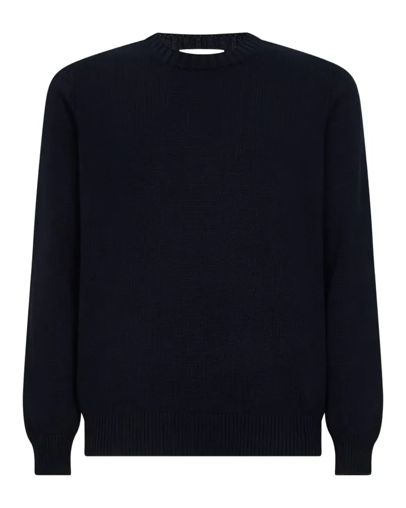 D4.0 Gerippter Pullover mit langen Ärmeln - Blau Blau