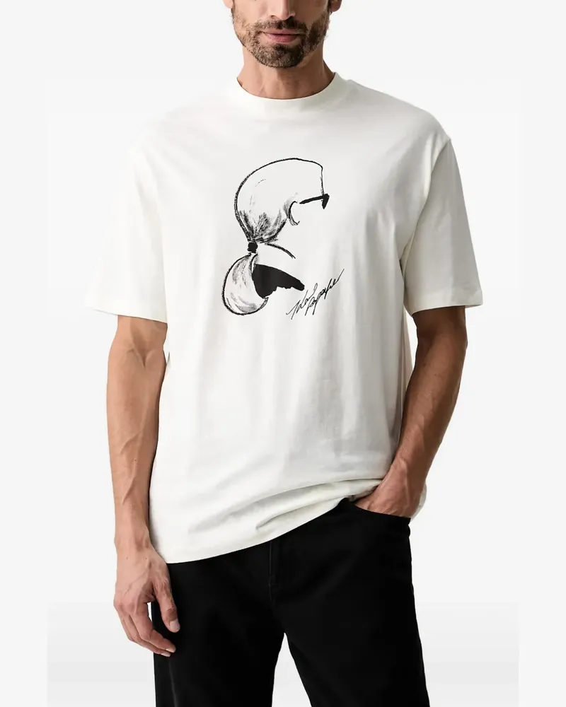 Karl Lagerfeld T-Shirt mit grafischem Print - Weiß Weiß