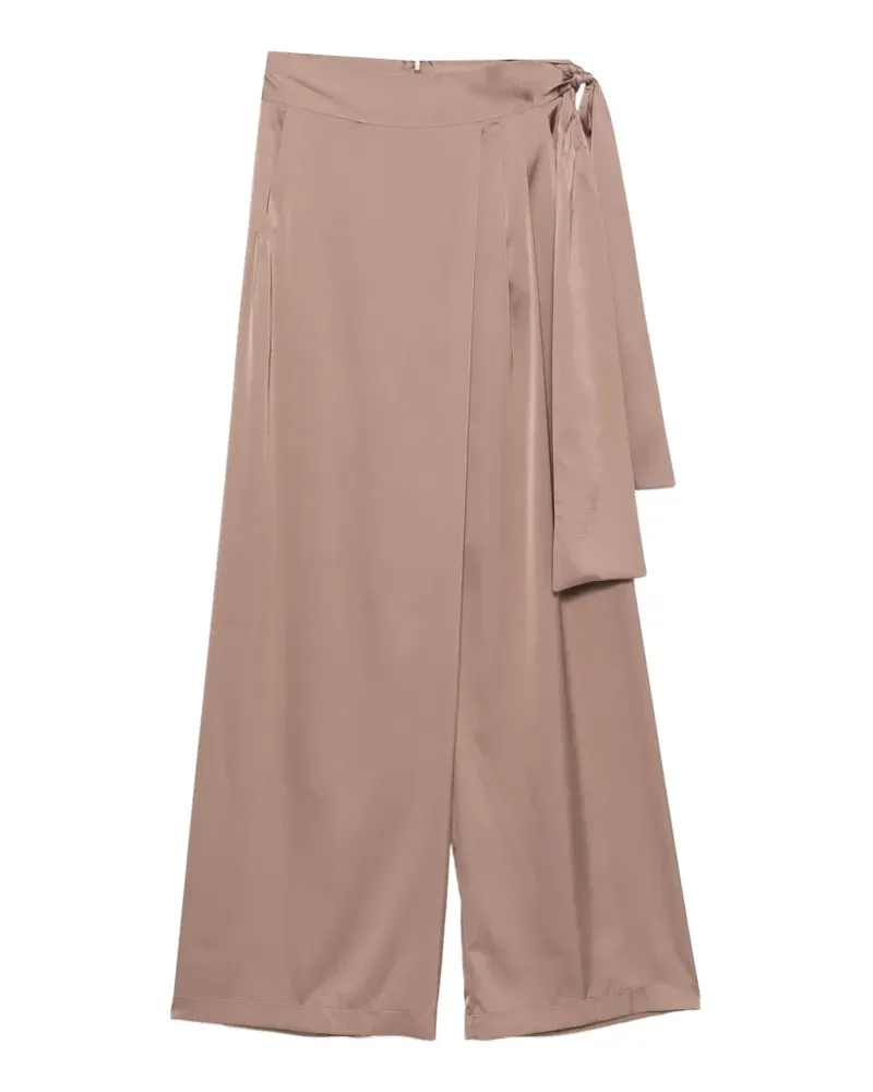 D.EXTERIOR tie-fastening wrap trousers - Nude Nude