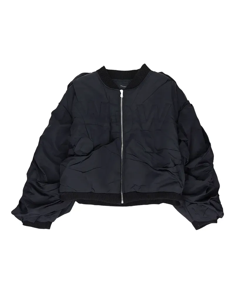 WHO DECIDES WAR draped bomber jacket - Schwarz Schwarz