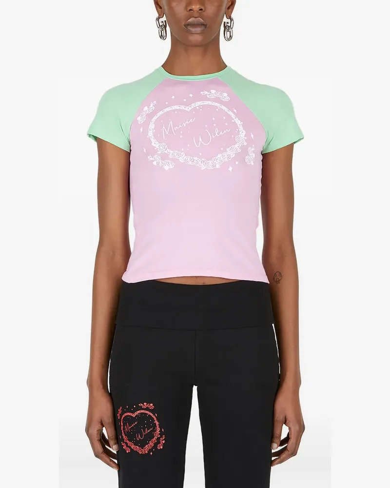 Maisie Wilen Oberteil mit Herz-Print - Rosa Rosa