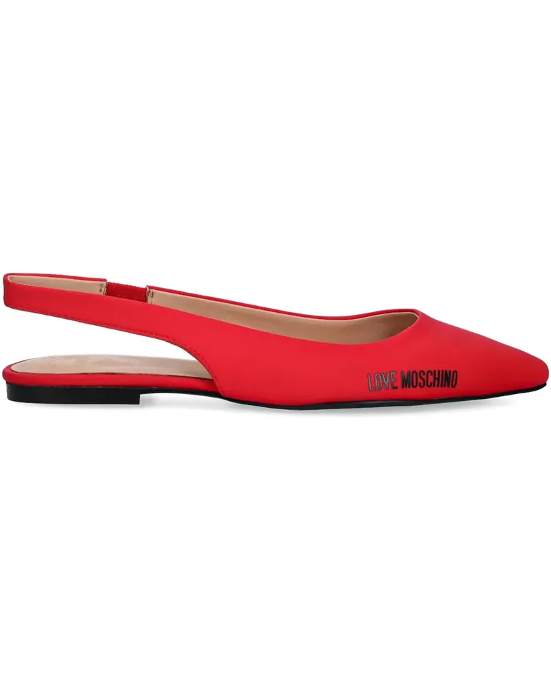 Moschino Ballerinas mit Logo-Print - Rot Rot
