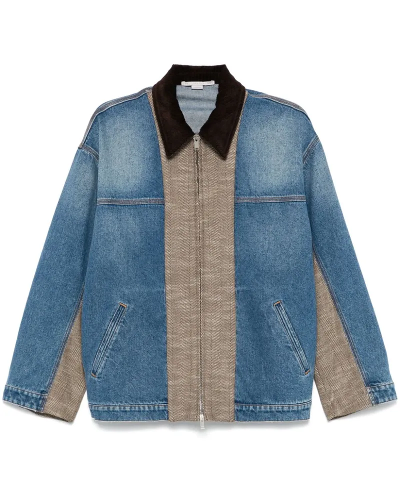 Stella McCartney Tweed-Jacke mit Jeanseinsätzen - Blau Blau
