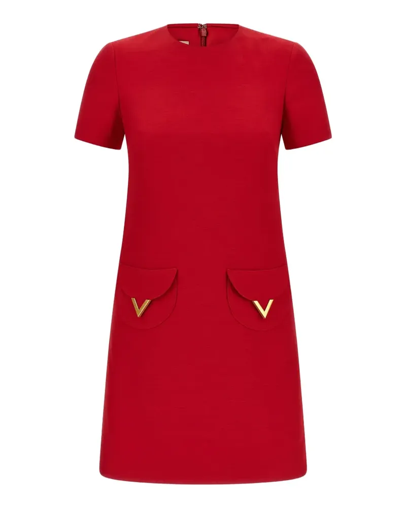 Valentino Garavani logo-detail mini dress - Rot Rot