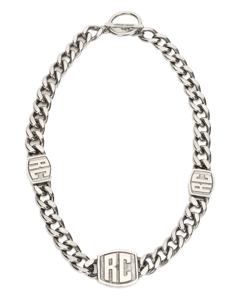 Roberto Cavalli Halskette mit Monogramm - Silber Silber