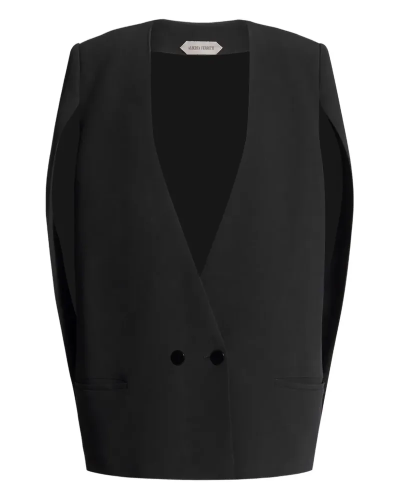 Alberta Ferretti double-breasted waistcoat - Schwarz Schwarz