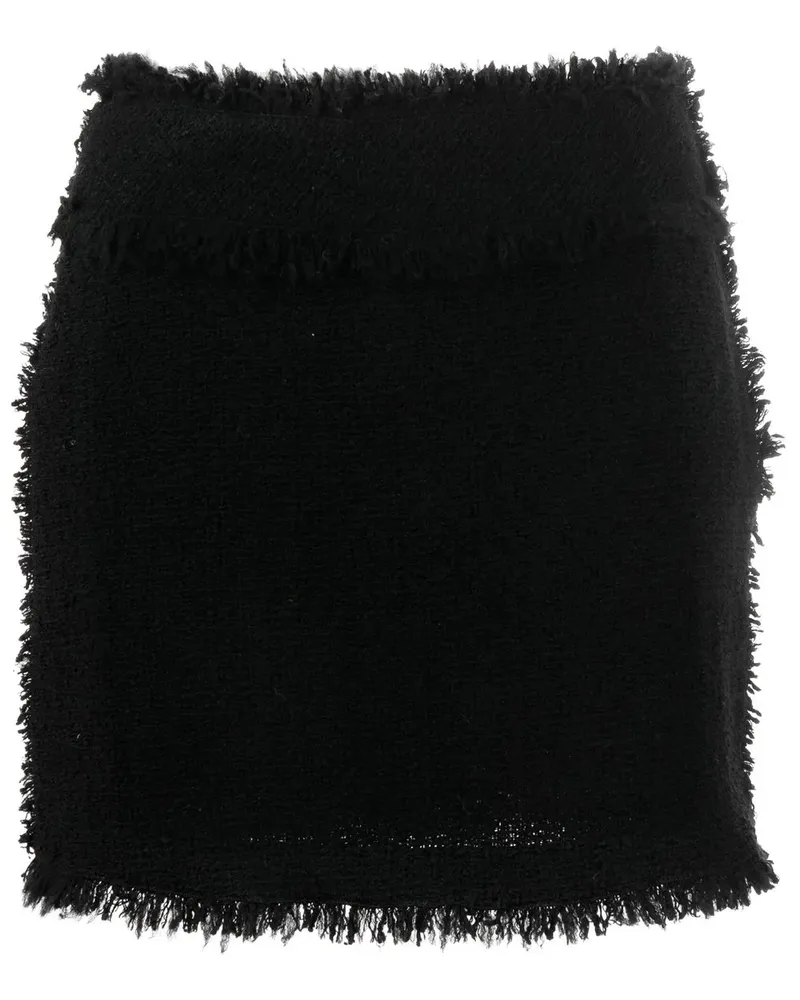 Alberta Ferretti Tweed-Minirock - Schwarz Schwarz
