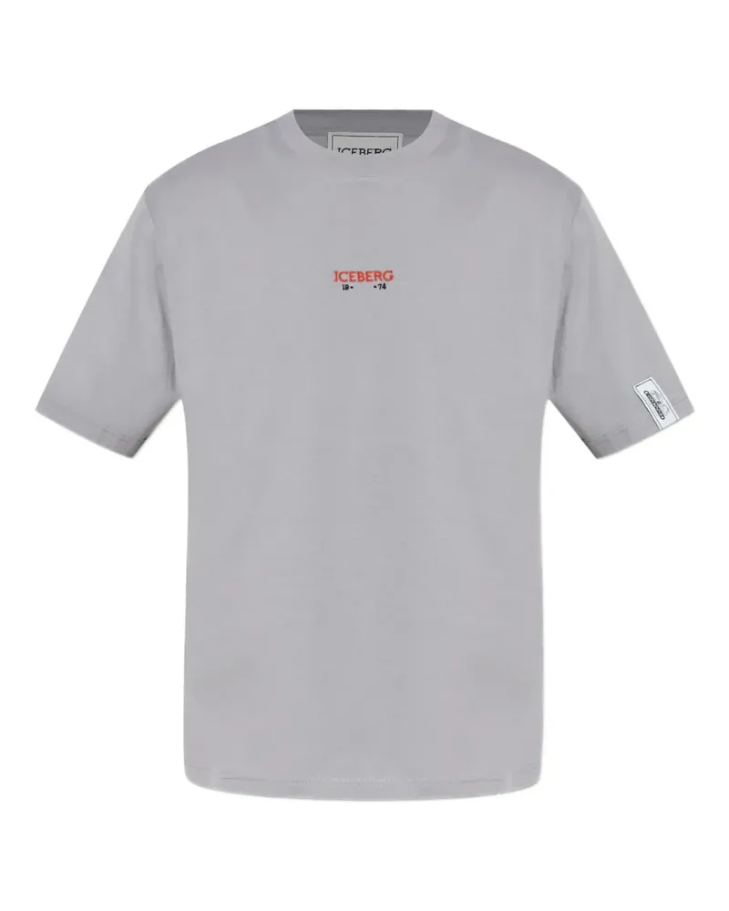 Iceberg T-Shirt mit Logo-Stickerei - Grau Grau