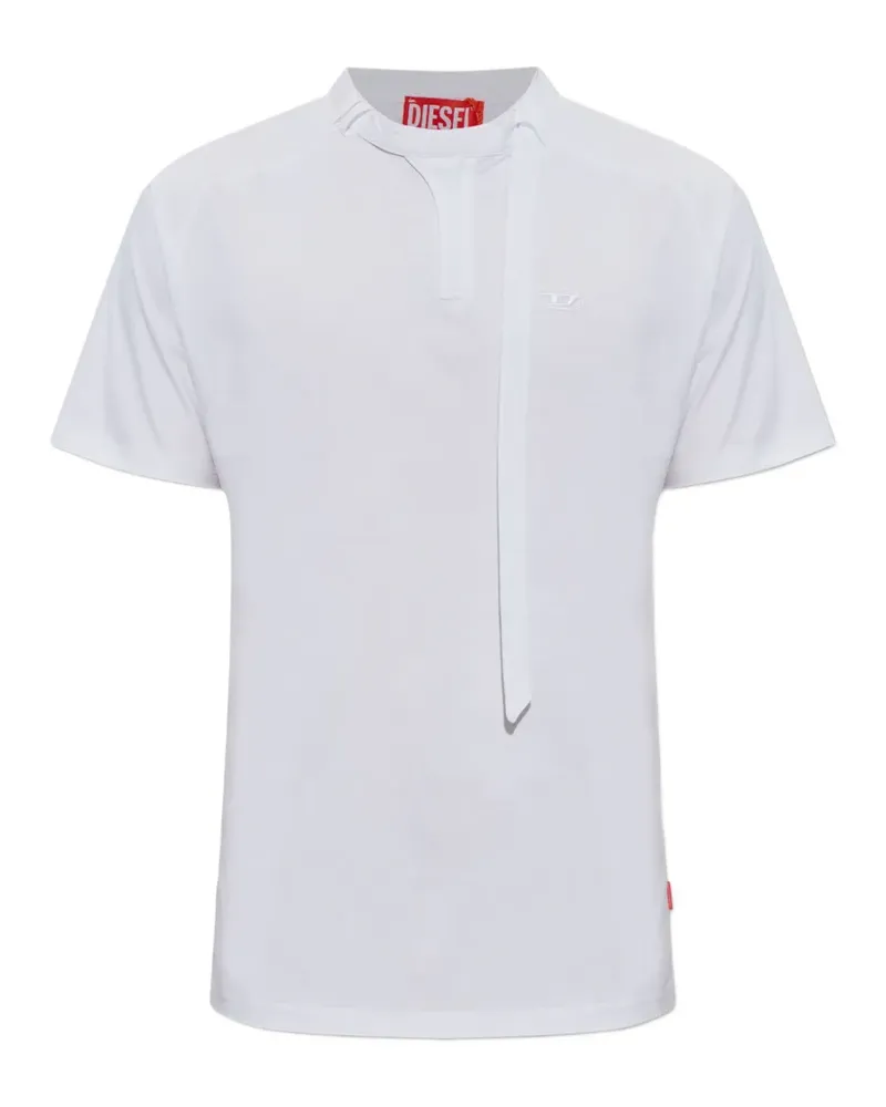 Diesel T-Kauko T-Shirt mit Krawatte - Weiß Weiß