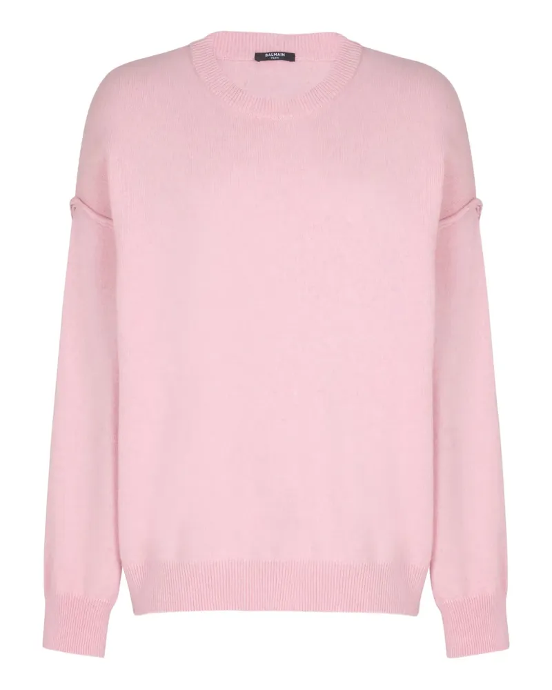 Balmain Kaschmirpullover mit Rundhalsausschnitt - Rosa Rosa