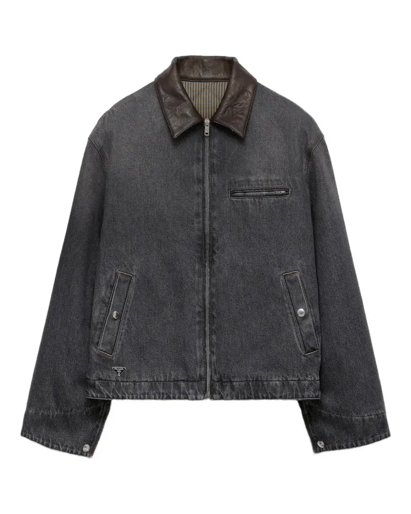 Prada Blousonjacke aus Denim - Grau Grau