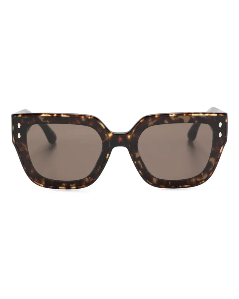 Isabel Marant Sonnenbrille mit eckigem Gestell - Braun Braun