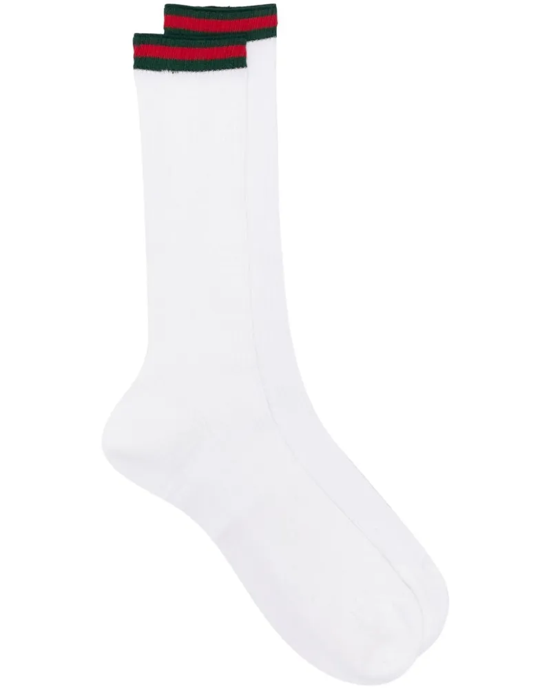 Gucci Socken mit Webdetail - Weiß Weiß