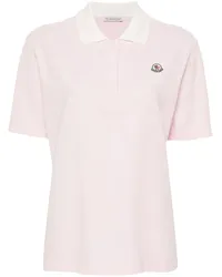 Moncler Poloshirt mit Logo-Applikation Rosa