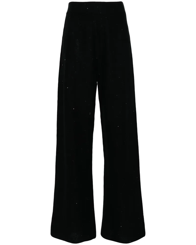 Fabiana Filippi Weite Paillettenhose - Schwarz Schwarz