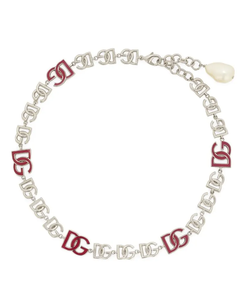 Dolce & Gabbana Halskette mit Logo - Silber Silber