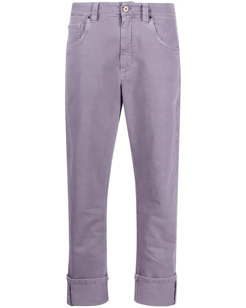 Brunello Cucinelli Jeans mit Umschlag - Violett Violett
