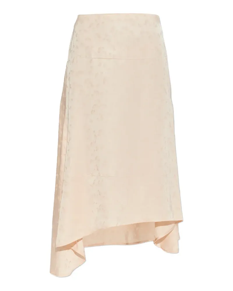 Victoria Beckham asymmetric midi skirt - Nude Nude